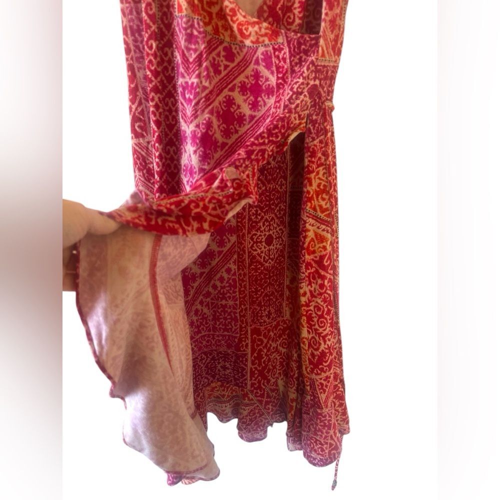 Lauren Ralph Lauren Red, Pink and Orange Midi Dress - Picture 9 of 9